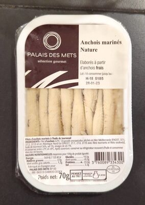 Anchois marinés Nature front packaging