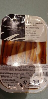 Anchois mariné aromatisés à l'escabeche