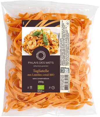 Tagliatelle aux lentille corail bio front packaging