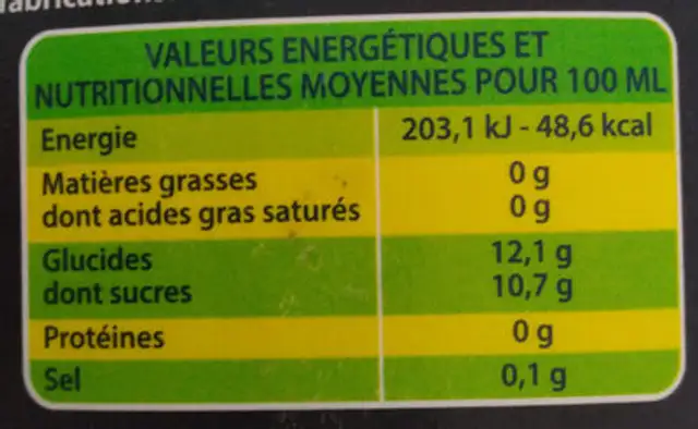 Superfruits antioxidant nutrition facts table