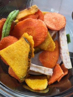 Légumes chips front packaging