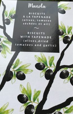 Biscuits a la tapenade front packaging
