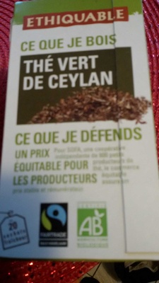 Thé vert de ceylan