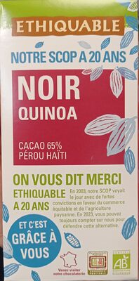 Chocolat noir Quinoa