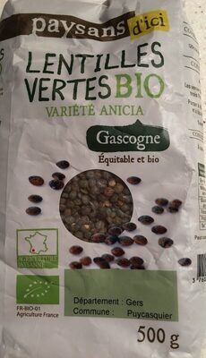 Lentilles Vertes Bio & équitable