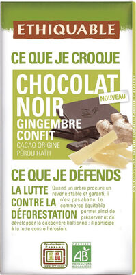 Chocolat noir Gingembre confit