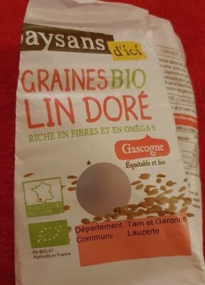 Graines BIO lin doré front packaging