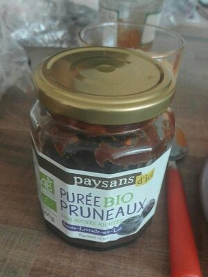 Puree de pruneaux front packaging