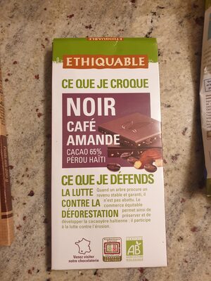 Chocolat noir café amande