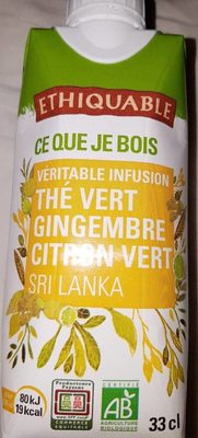 véritable infusion thé vert gingembre citron vert