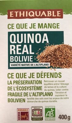 Quinoa Real Bolivie front packaging
