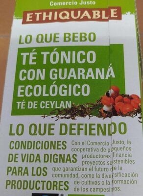Te tónico con Guaraná Ecologico front packaging