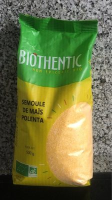 Semoule de maïs polenta front packaging