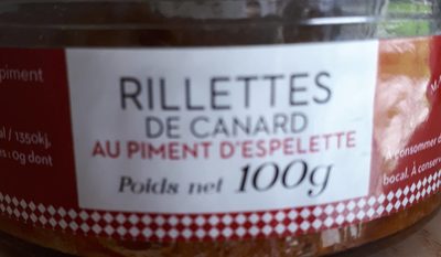 Rillette de canard au piment d'espelette