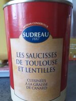 Saucisses Toulouse et lentilles