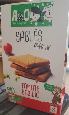 Sablés apéritif tomate basilic front packaging