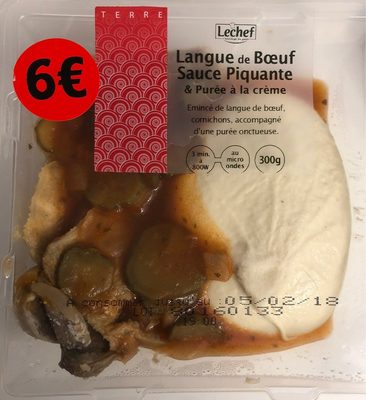 Langue de boeuf sauce piquante front packaging