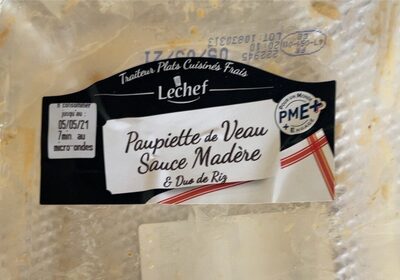 Paupiette de Veau Sauce Madère front packaging