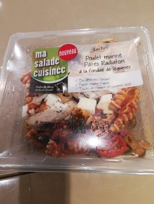 Poulet mariné Pâtes Radiatori à la fondue de légumes