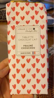 Tablette chocolat lait praliné chouchou