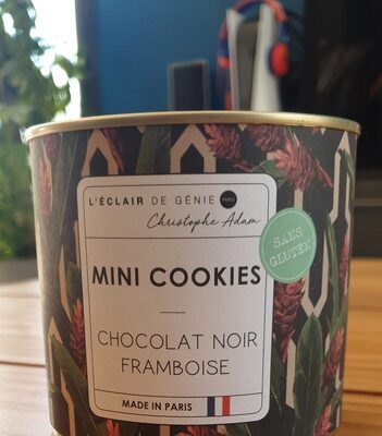 Mini cookies chocolat noir framboise