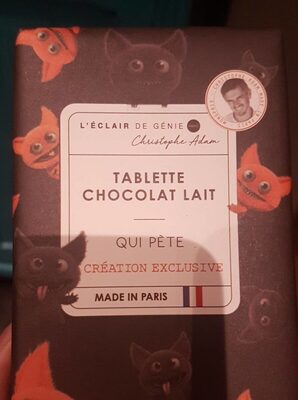 Tablette chocolat lait qui pète