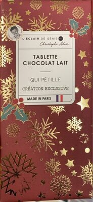 Tablette chocolat lait qui Pétille