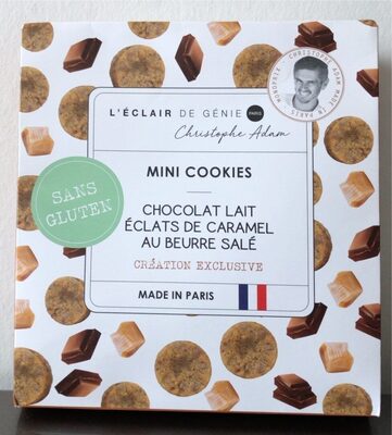 Mini cookies chocolat lait éclats de caramel et beurre salé