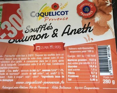 Soufflés saumon aneth
