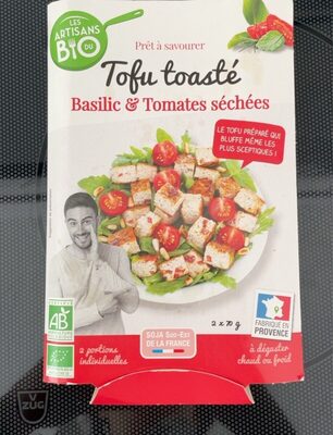 Tofu toasté basilic et tomates séchées