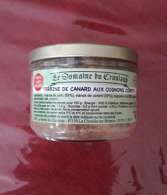 Terrine de canard aux oignons confits front packaging