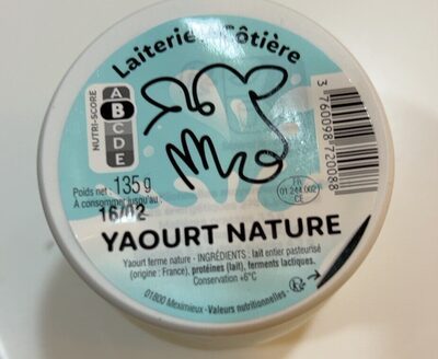 Yaourt Nature front packaging