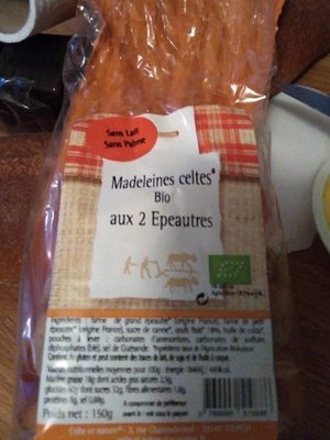 Madeleines celtes bio aux 2 epeautres front packaging