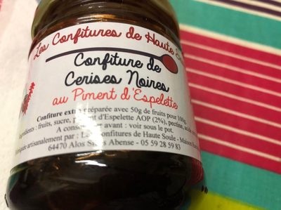 Confiture cerises noires aux piments rspelette ingredients label