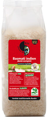 Riz basmati demi-complet front packaging