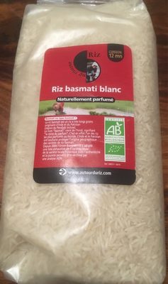 Riz basmati blanc front packaging