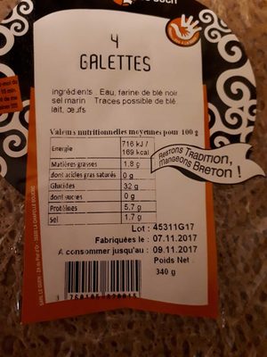 Galettes de Blé Noir front packaging