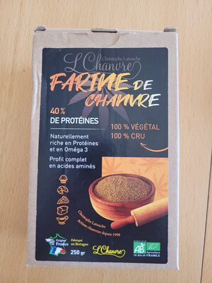 Farine de chanvre biologique front packaging