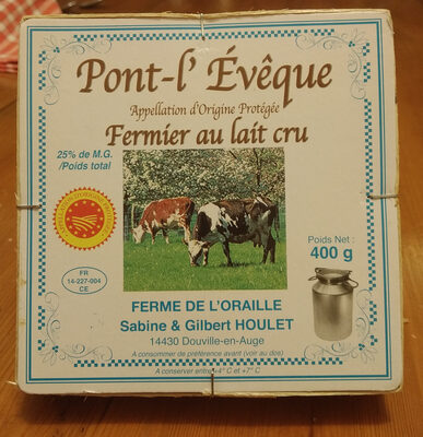 Pont l'Evêque Fermier au lait cru (25% MG)