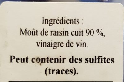 Huile beaujolaise Balsamique ingredients label