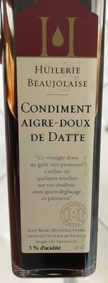 Condiment aigre doux de datte