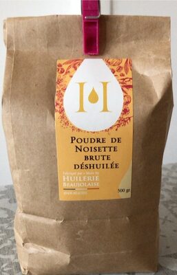 Poudre de noistte brute déshuilée