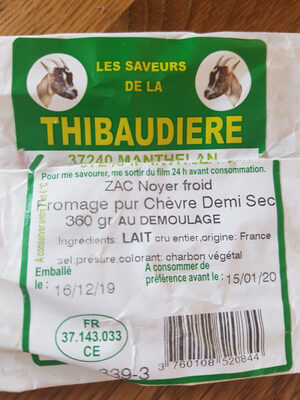 Fromage de chèvre demi sec au lait cru