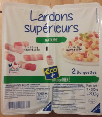 Lardons supérieurs nature