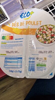 Dés de poulet
