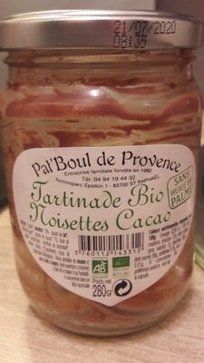 Tartinade bio noisettes cacao