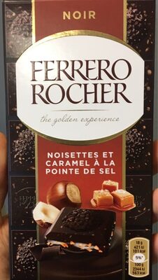 Ferrero Rocher noir noisette et caramel à la pointe de sel