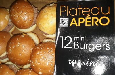 Plateau apero 12 mini burgers Rossini