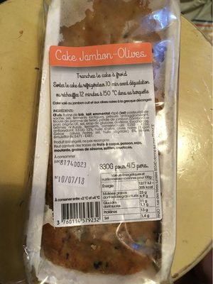 Cake jambon olives front packaging