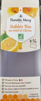 Sablés bio au miel et citron